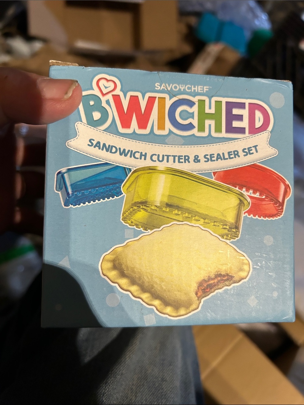 Biwiched Sandwich Cutter & Sealer Set - Blue/Yellow/Red
